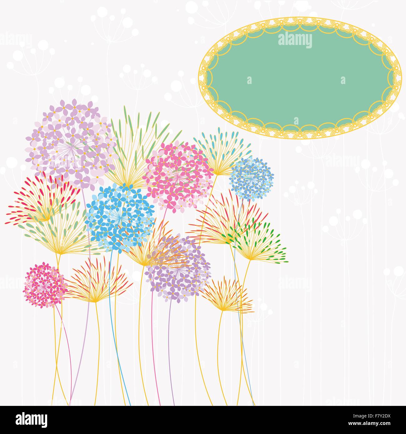 Hydrangea colorati Flower Garden Party Background Illustrazione Vettoriale