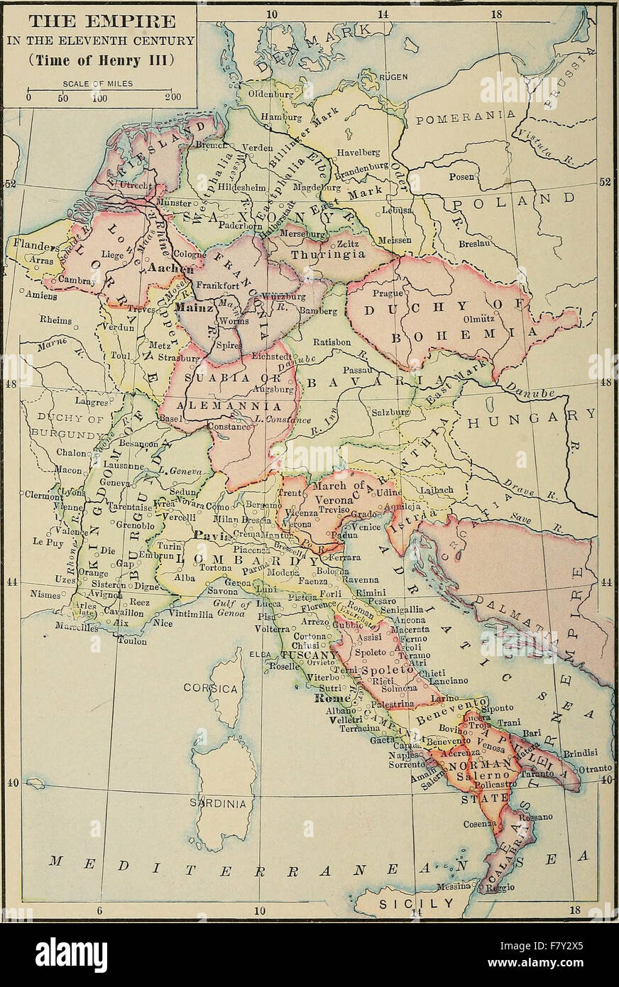 Storia moderna; Europa mappa Foto Stock
