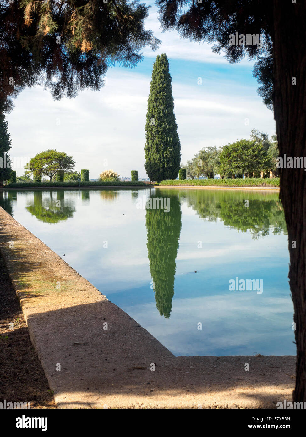 Pecile eplanade a Villa Adriana, Villa Adriana, vicino a Tivoli - Roma, Italia Foto Stock