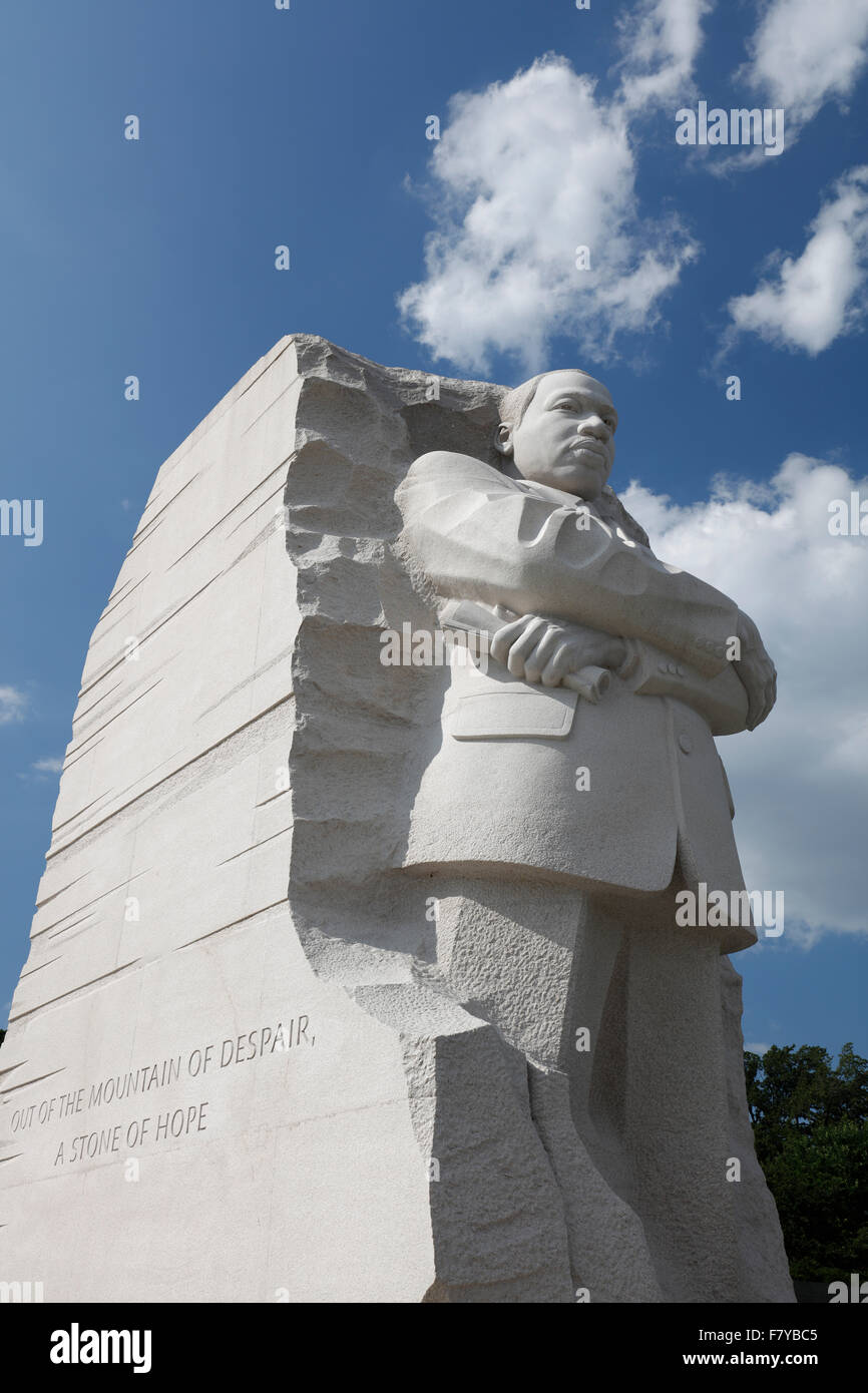 Martin Luther King Jr. Memorial, il Washington Mall di Washington, D.C., Stati Uniti Foto Stock