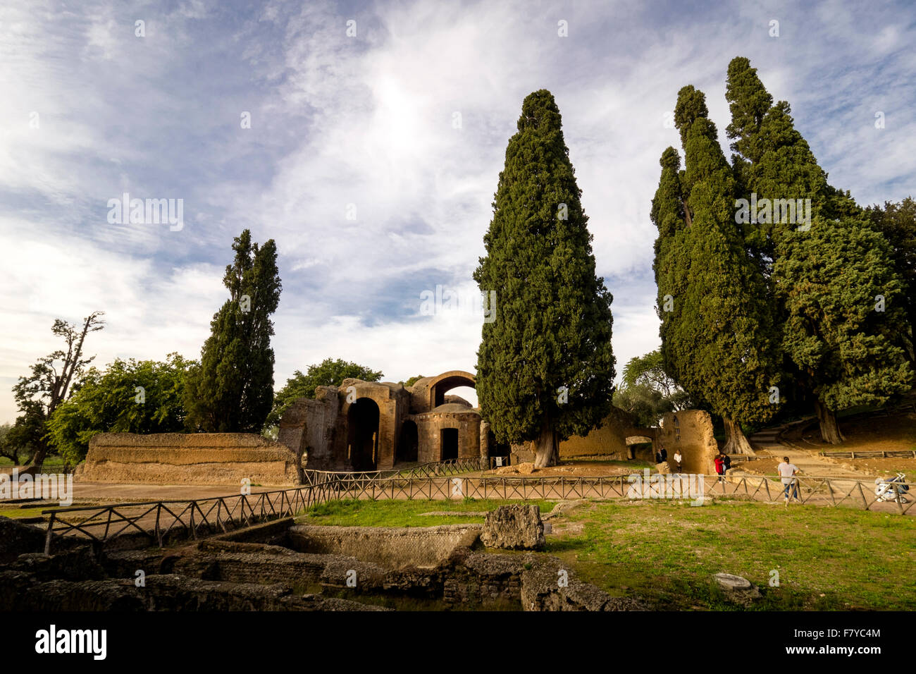 Rovine di Villa HadrianÔÇÖs ( Villa Adriana ) vicino a Tivoli - Roma, Italia Foto Stock