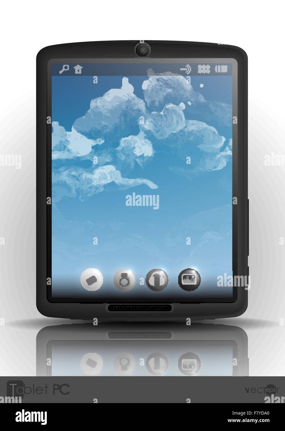 Tablet PC, telefono cellulare Illustrazione Vettoriale