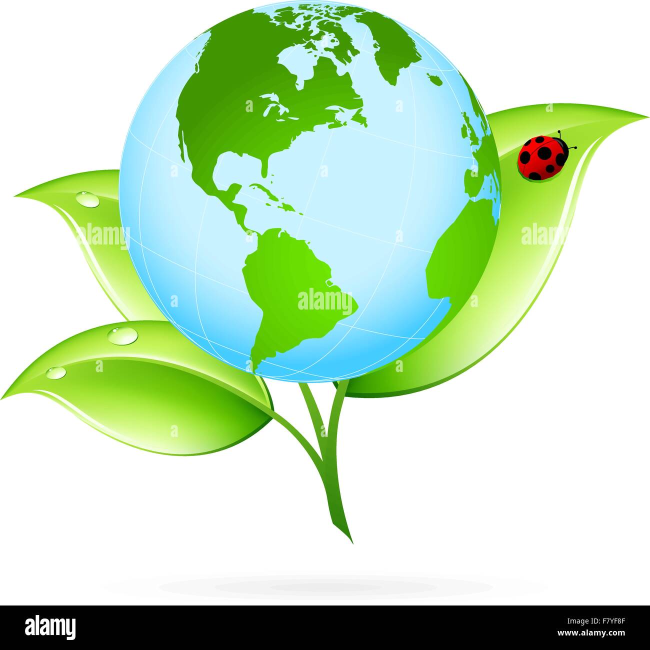 Terra verde Icona Illustrazione Vettoriale