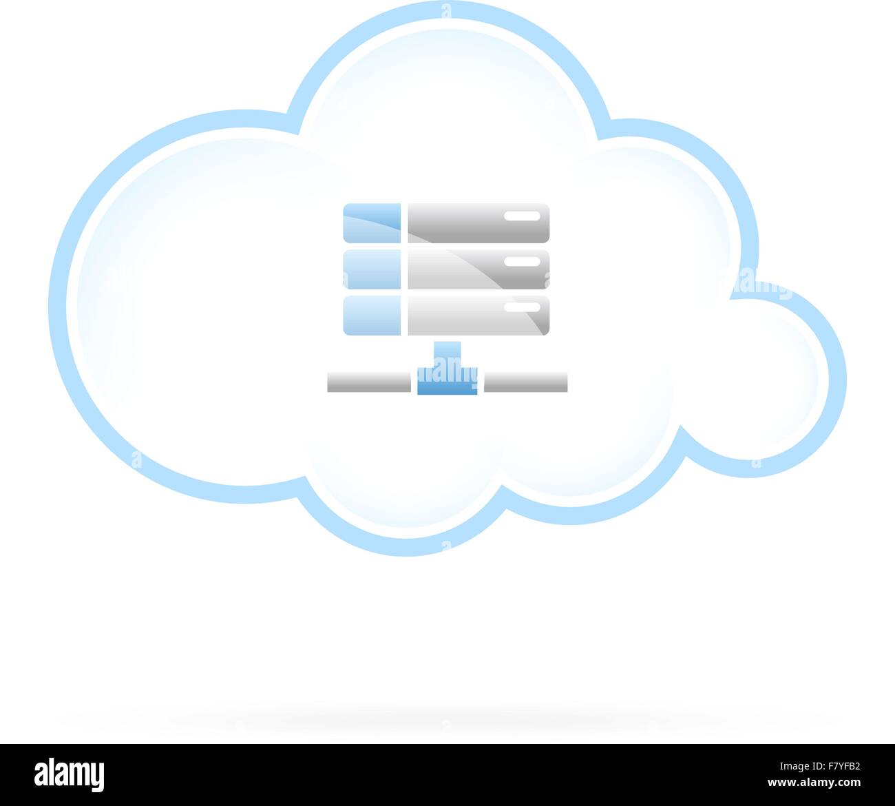 Lo storage cloud icona Illustrazione Vettoriale