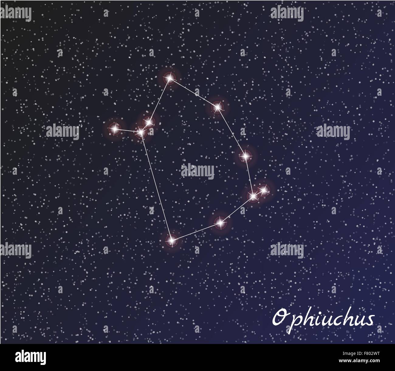 Costellazione ofiuco Illustrazione Vettoriale