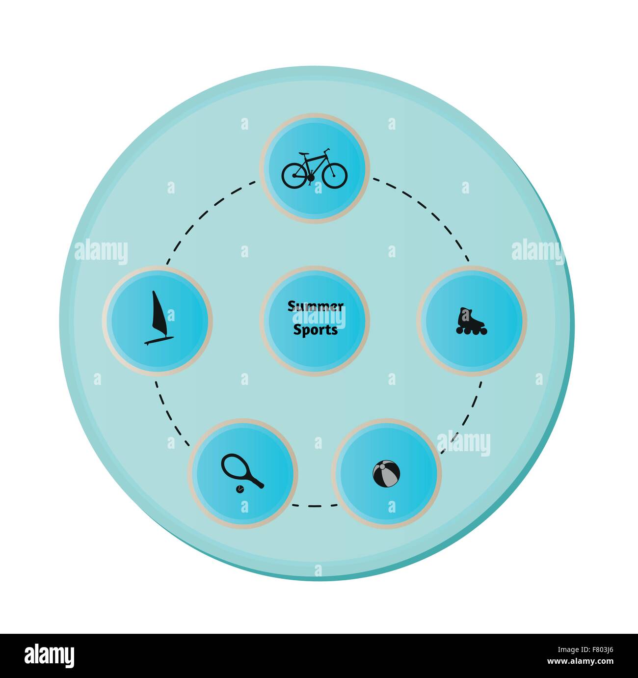 Sport estivi Illustrazione Vettoriale