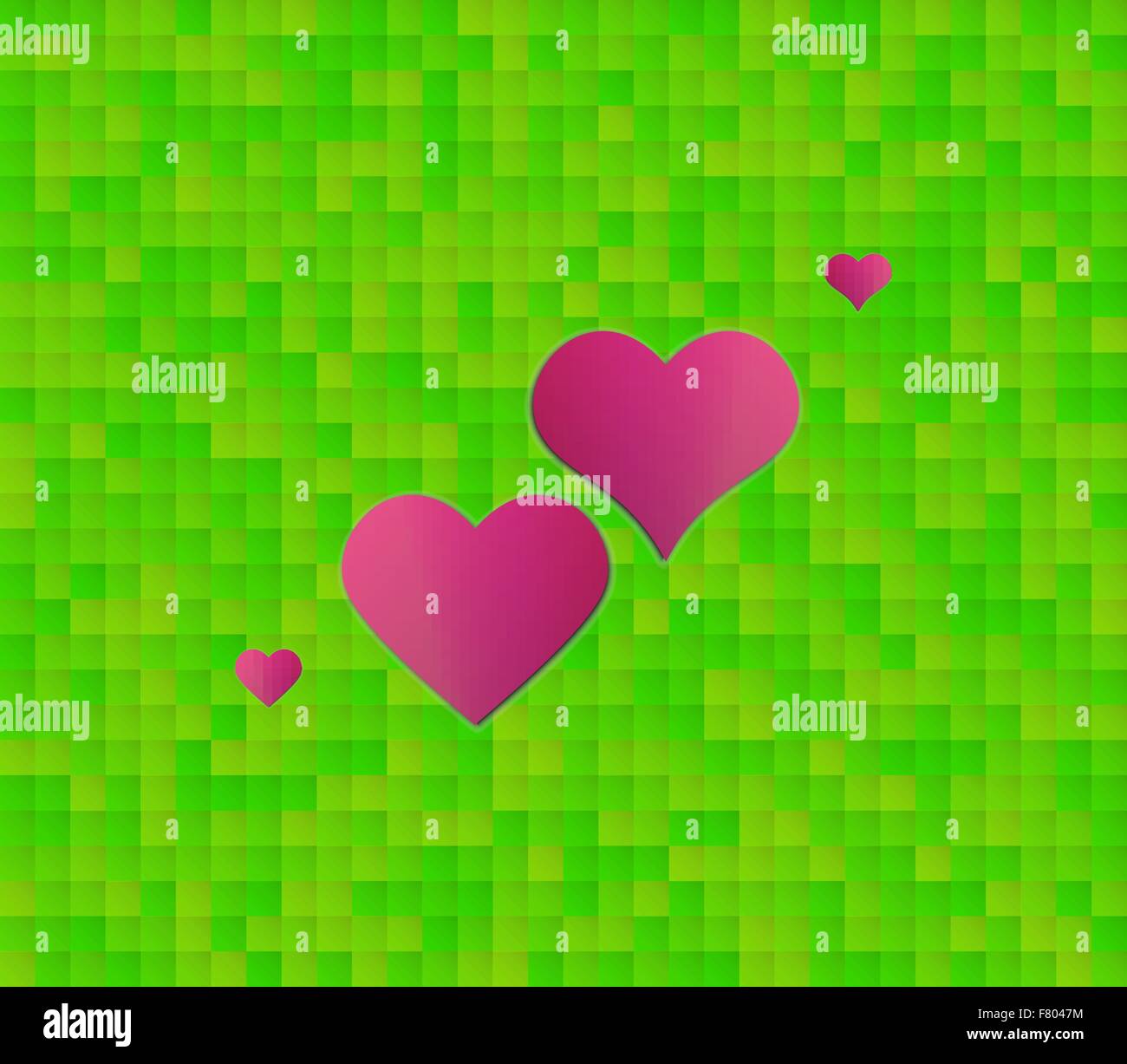 Abstract sfondo verde con piazze e alcune delle piazze un Illustrazione Vettoriale