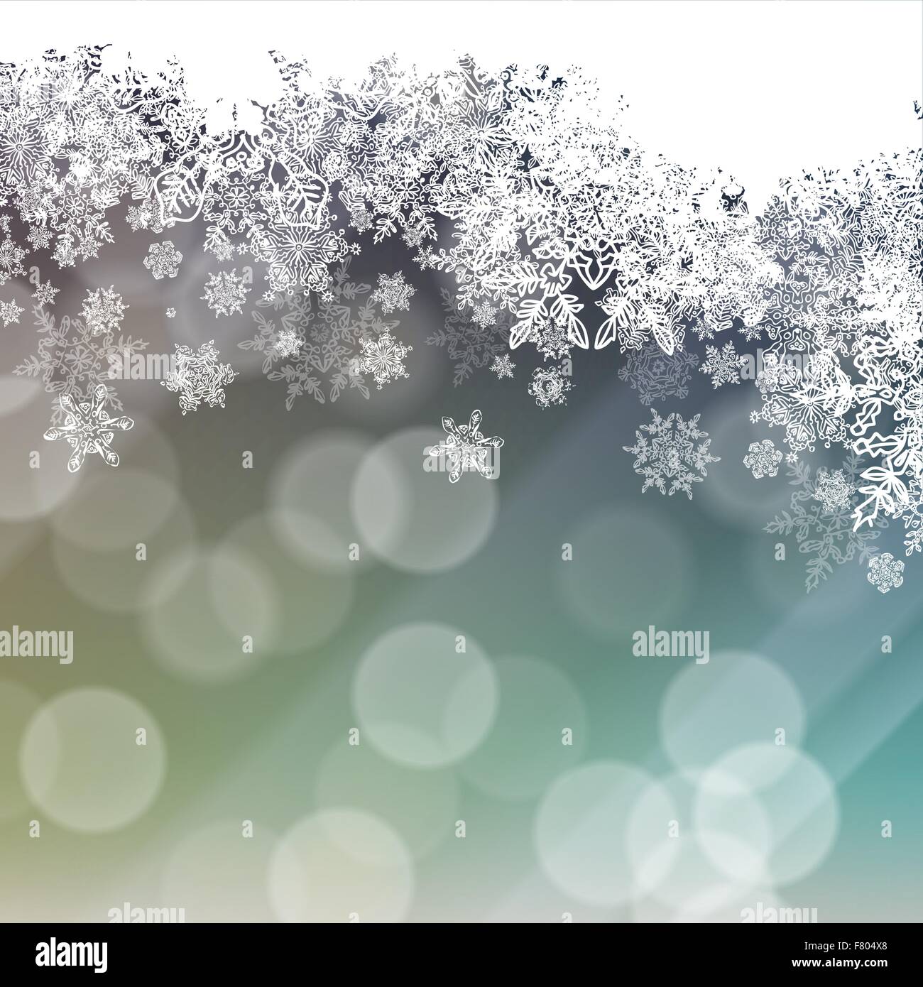 I fiocchi di neve lo sfondo con il lato isolato Illustrazione Vettoriale