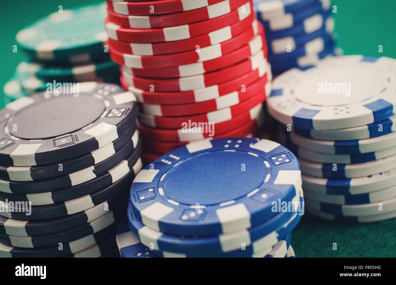 fiches per il poker Foto Stock