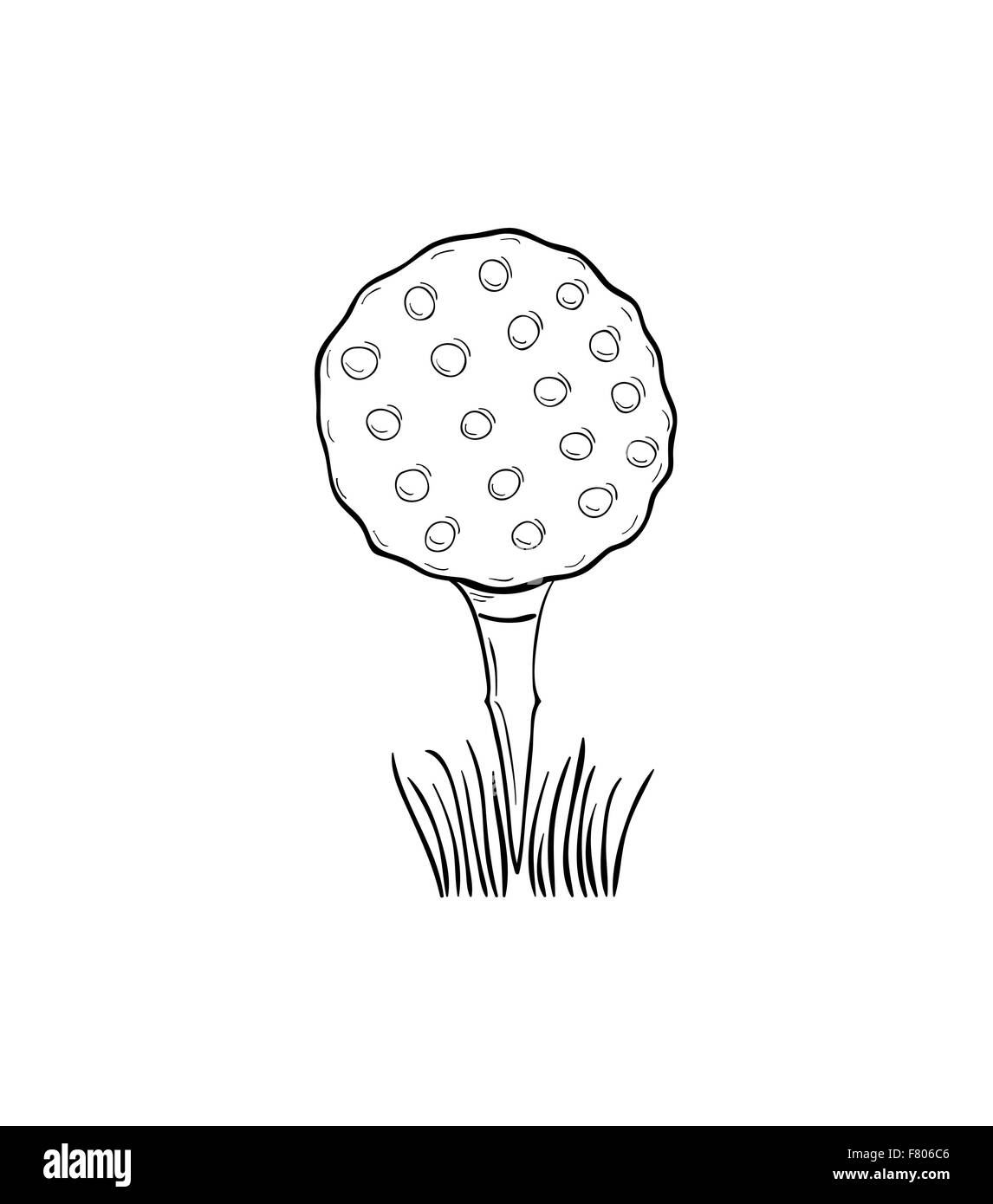 Schizzo della pallina da golf Illustrazione Vettoriale