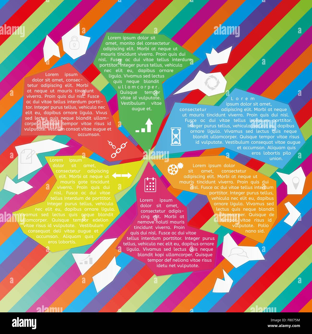 Vettore frammenti astratto modello infografico Illustrazione Vettoriale