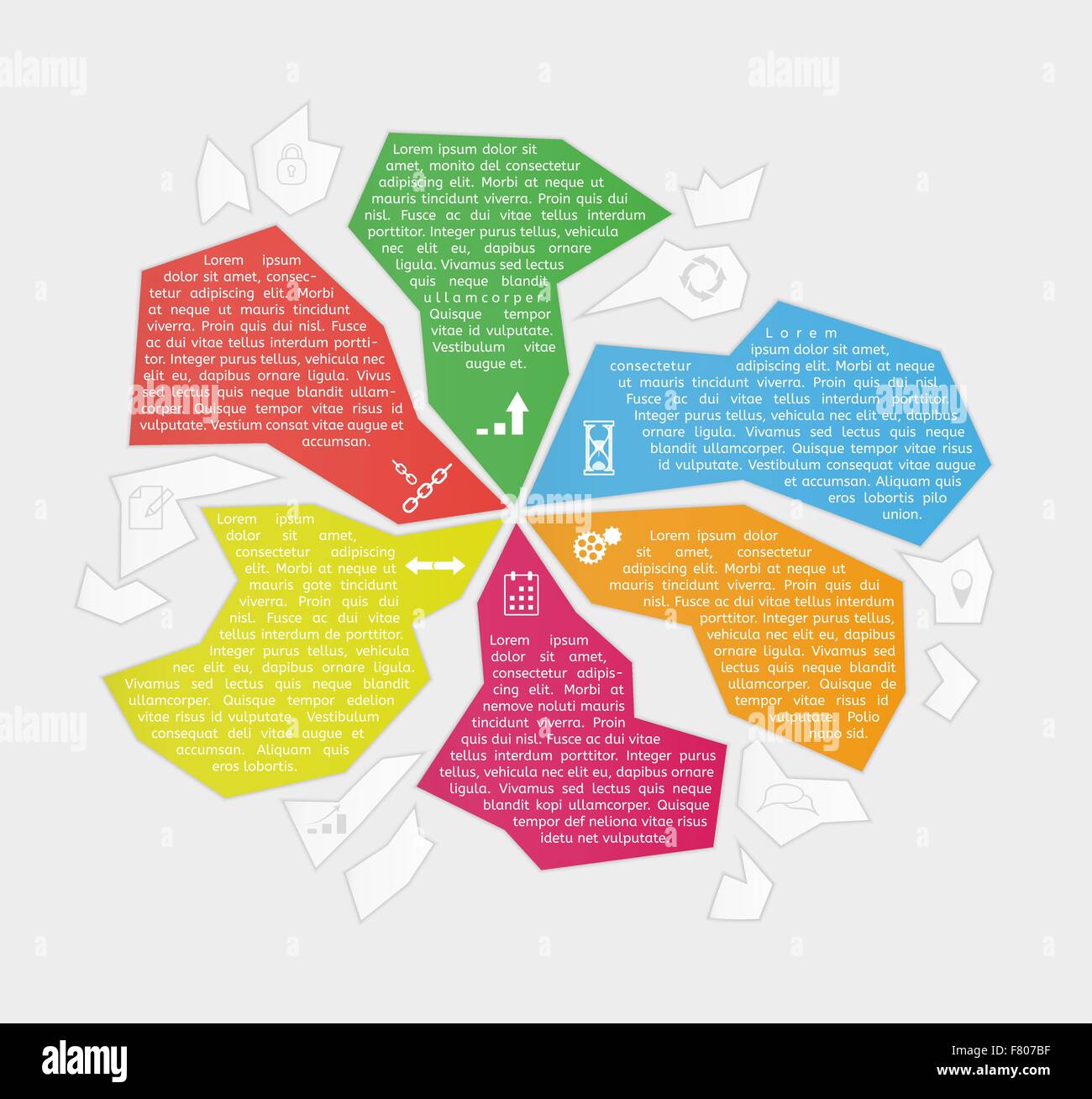 Vettore frammenti astratto modello infografico Illustrazione Vettoriale