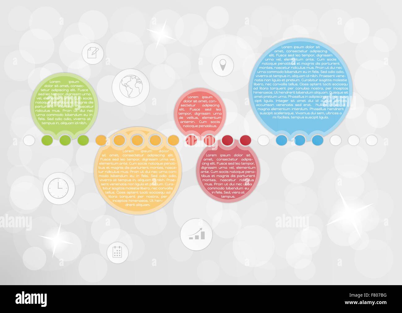 Vettore infografico con frammenti Illustrazione Vettoriale