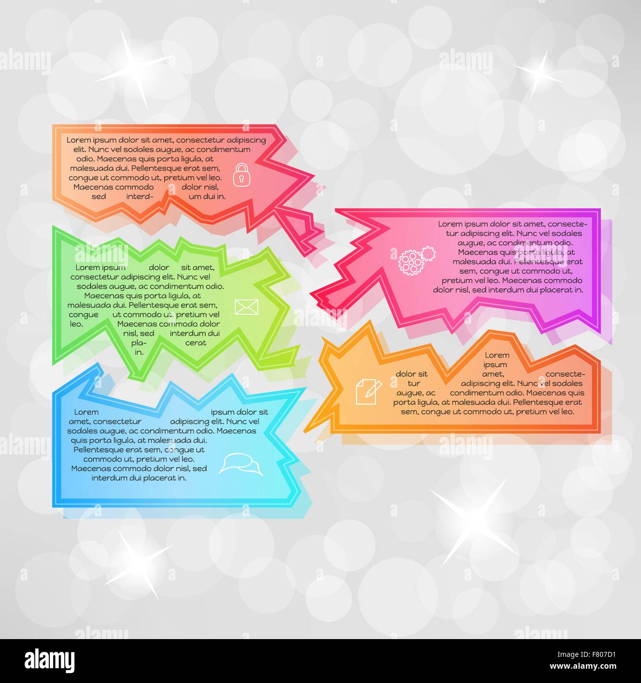 Vettore infografico con frammenti Illustrazione Vettoriale
