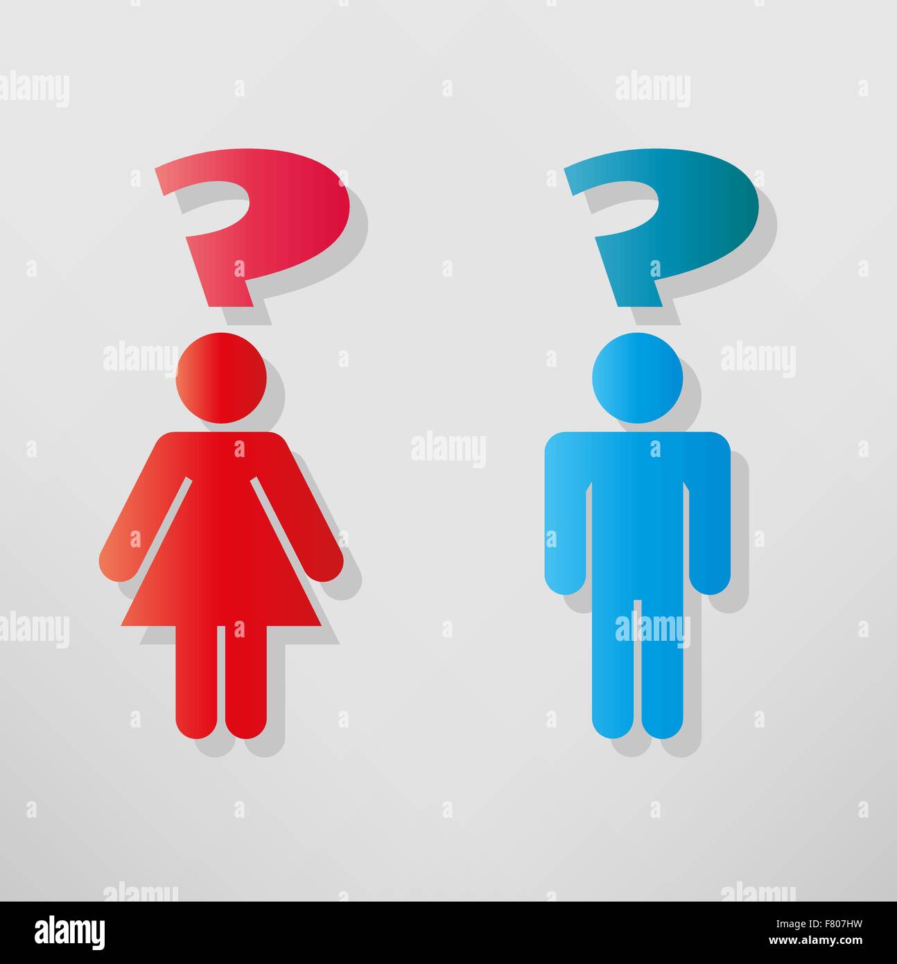 Maschio e femmina di simboli Illustrazione Vettoriale