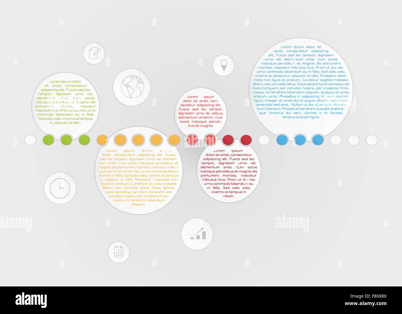Vettore infografico con frammenti Illustrazione Vettoriale