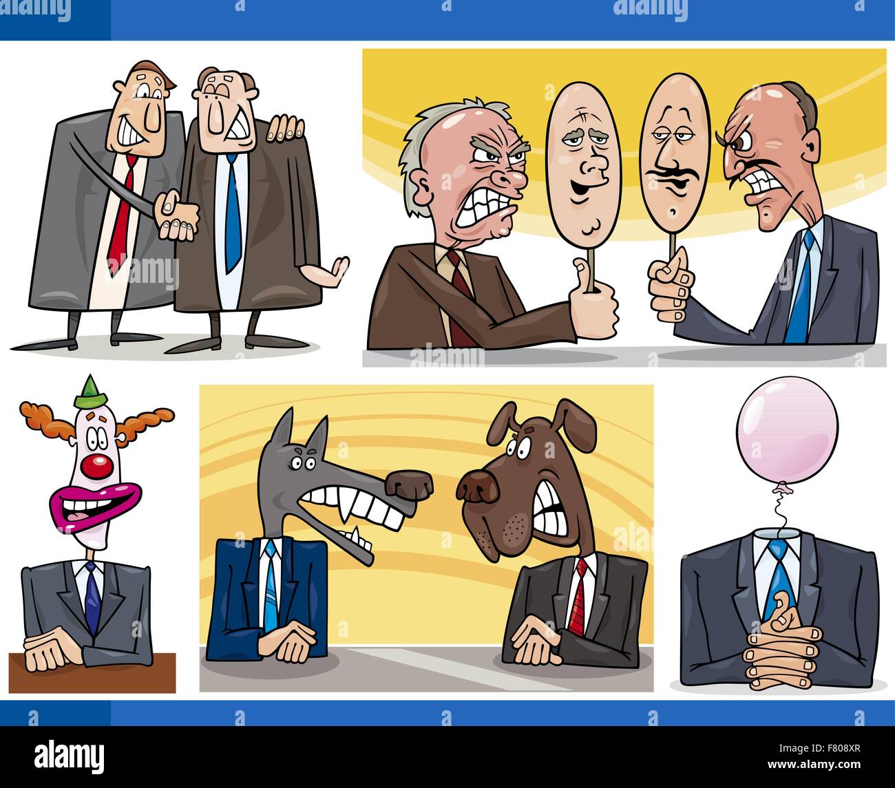 Cartoon concetti politica impostata Illustrazione Vettoriale