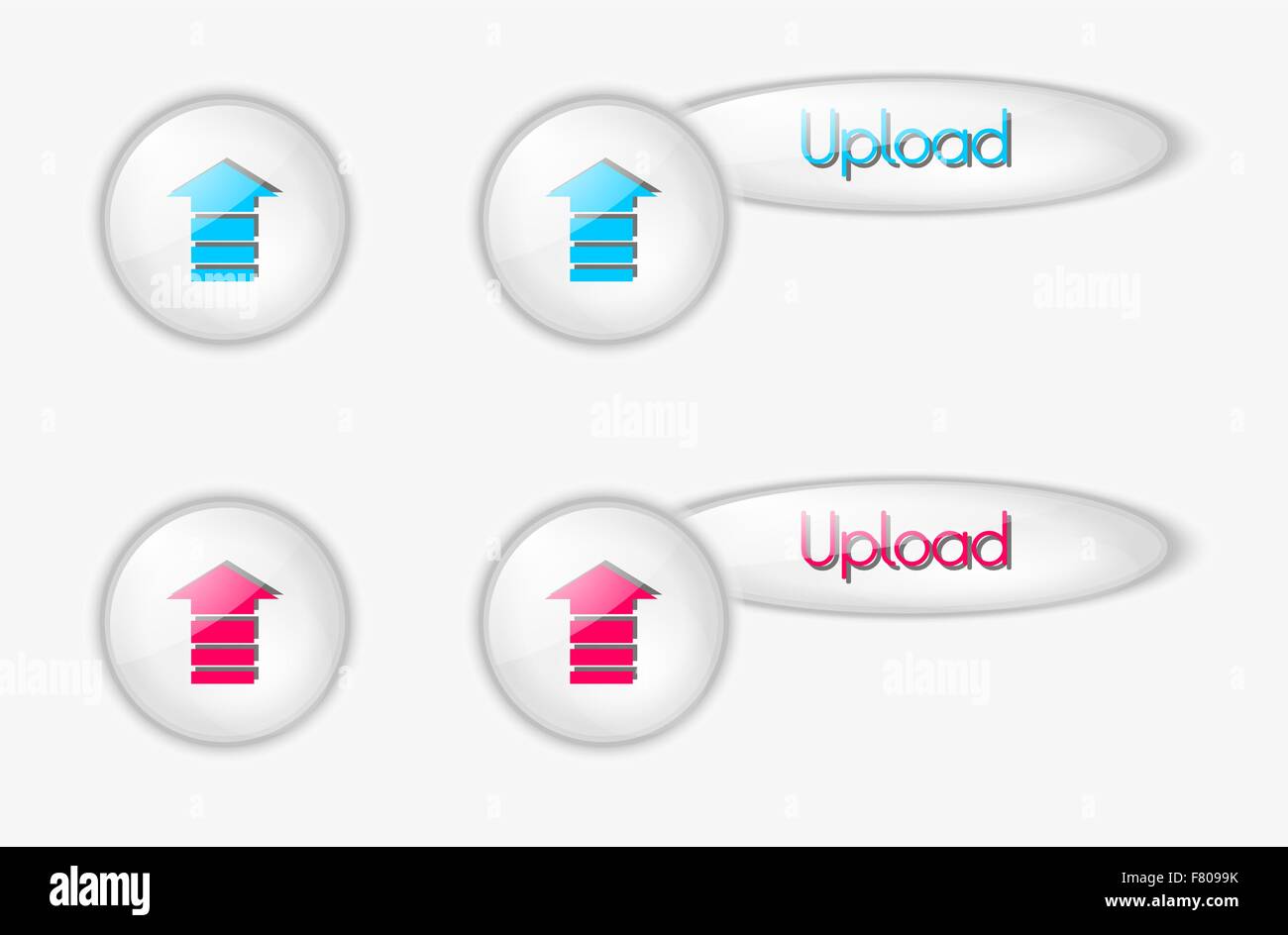 caricare i pulsanti Illustrazione Vettoriale