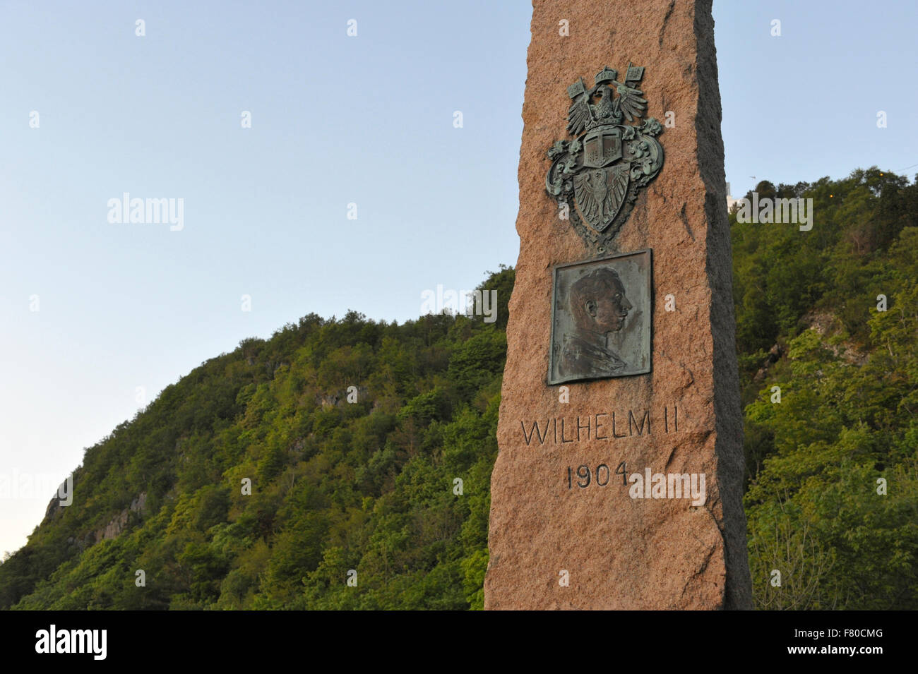 Un monumento per l'imperatore tedesco Wilhelm II, Ålesund, Møre og Romsdal, Norvegia Foto Stock