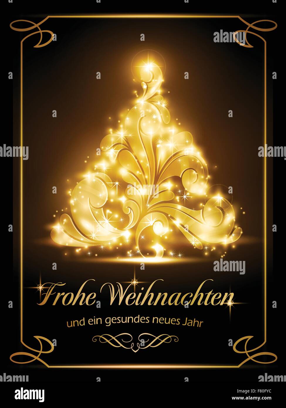 Scheda di Natale, Weihnachtskarte Illustrazione Vettoriale