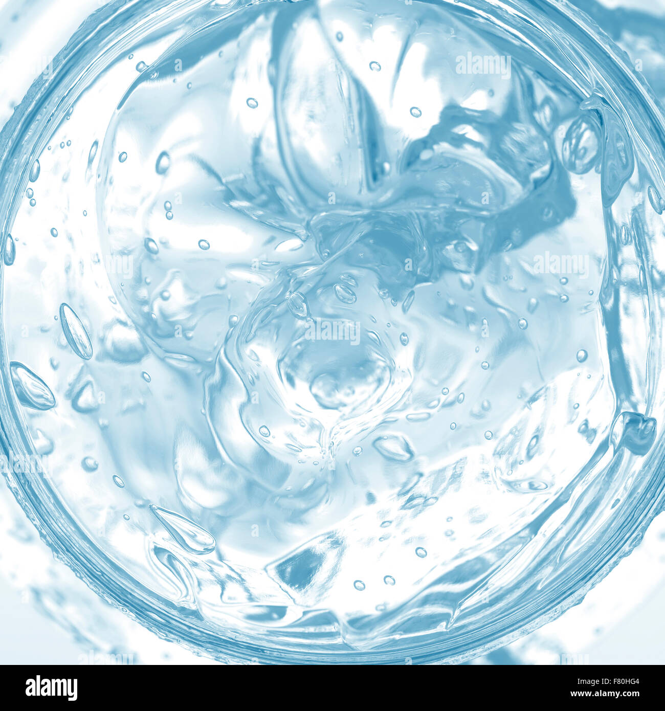 Aqua bolle di gel Foto Stock