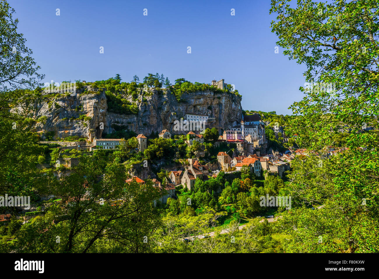 Rocamadour, Lot, Midi-Pirenei, Francia Foto Stock