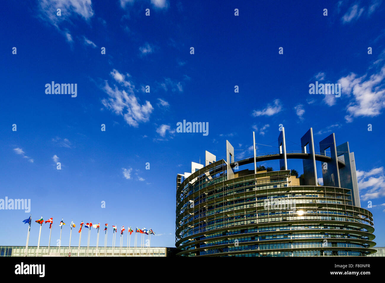 Il Parlamento europeo, Strasburgo, Alsazia, Francia Foto Stock