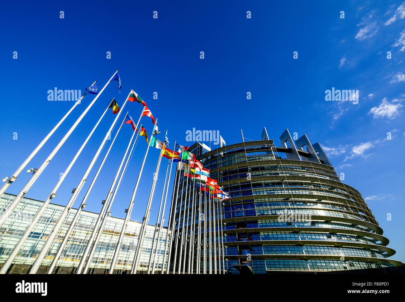 Il Parlamento europeo, Strasburgo, Alsazia, Francia Foto Stock