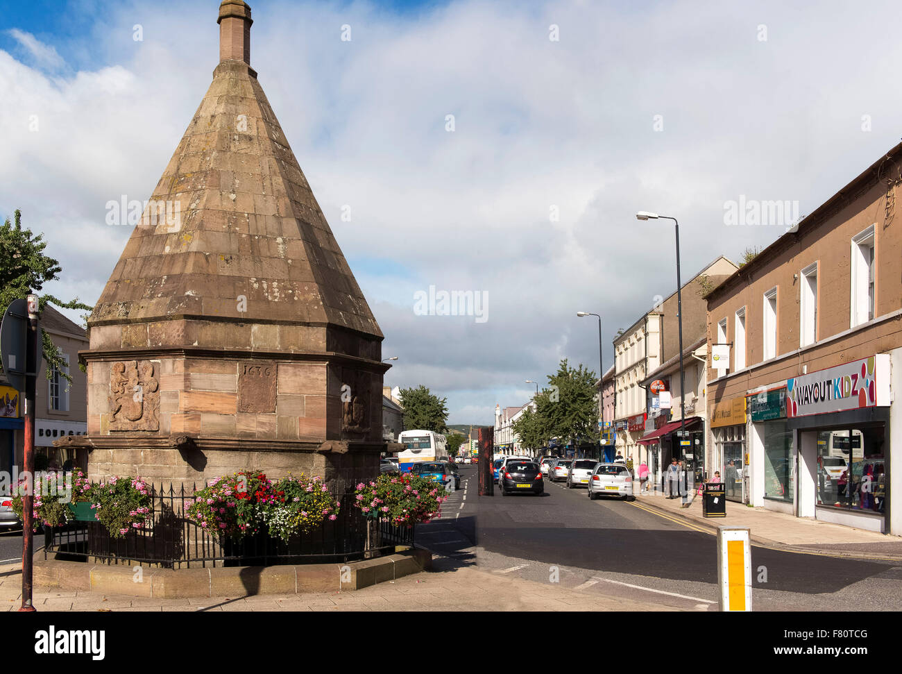 Newtownards Town Center, Sabato 31 Agosto 2013 Foto Stock