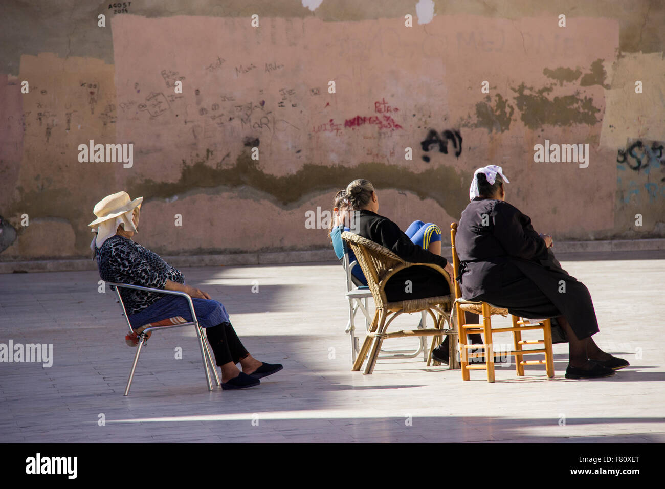 Pomeriggio di sole in Villajoyosa. Foto Stock