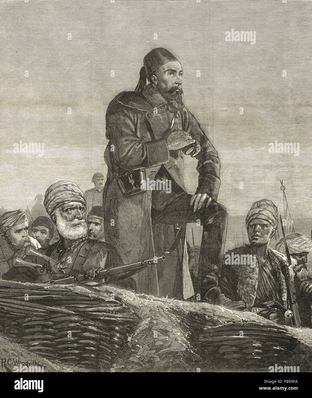 Osman pascià eroe ottomano dell assedio di Plevna 1877 Foto Stock