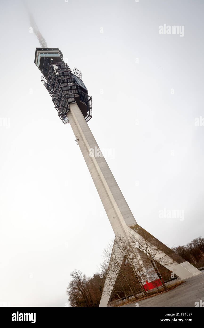 Swisscom-Sendeturm St. Chrischona, Basilea, Svizzera. Foto Stock
