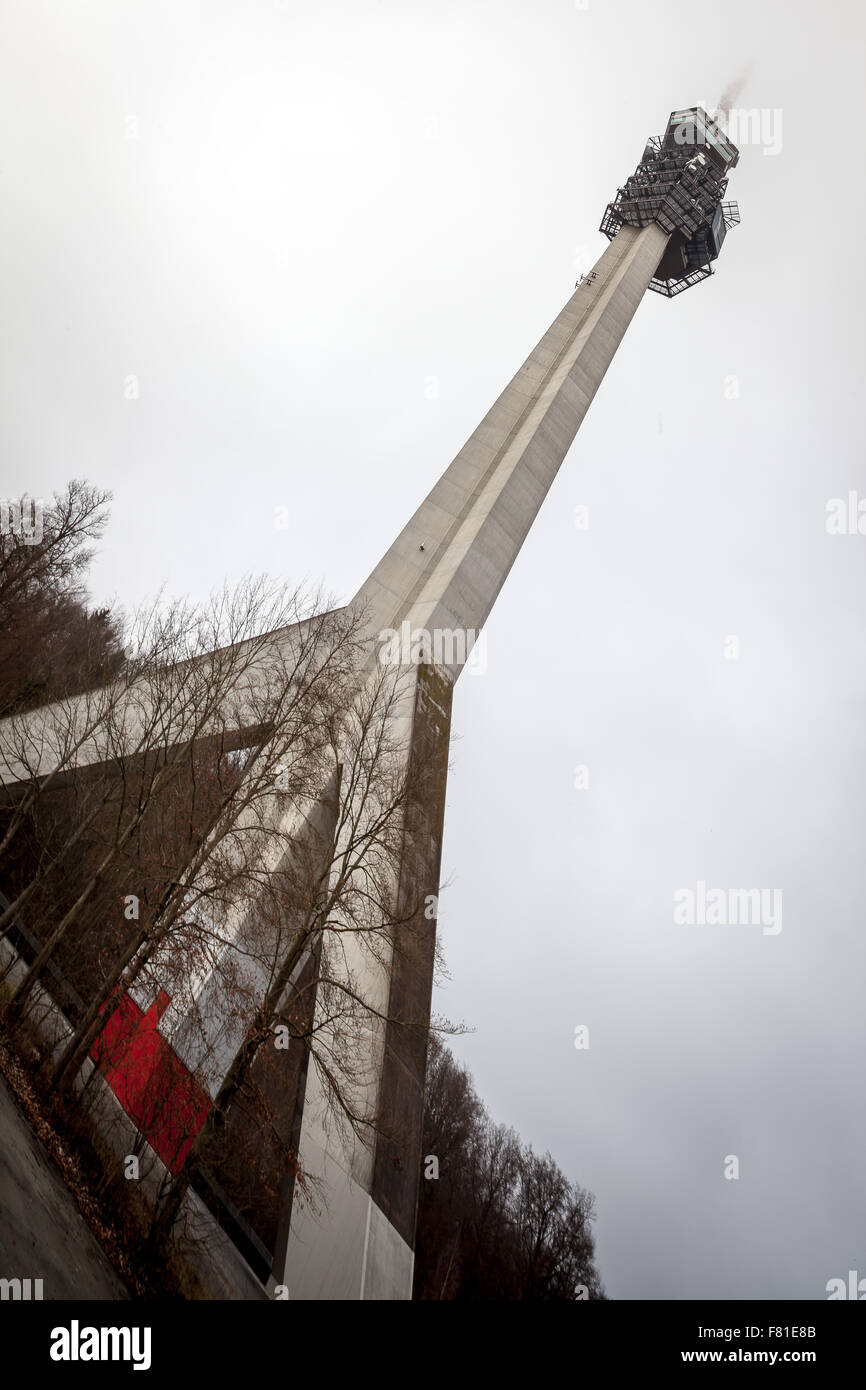 Swisscom-Sendeturm St. Chrischona, Basilea, Svizzera. Foto Stock
