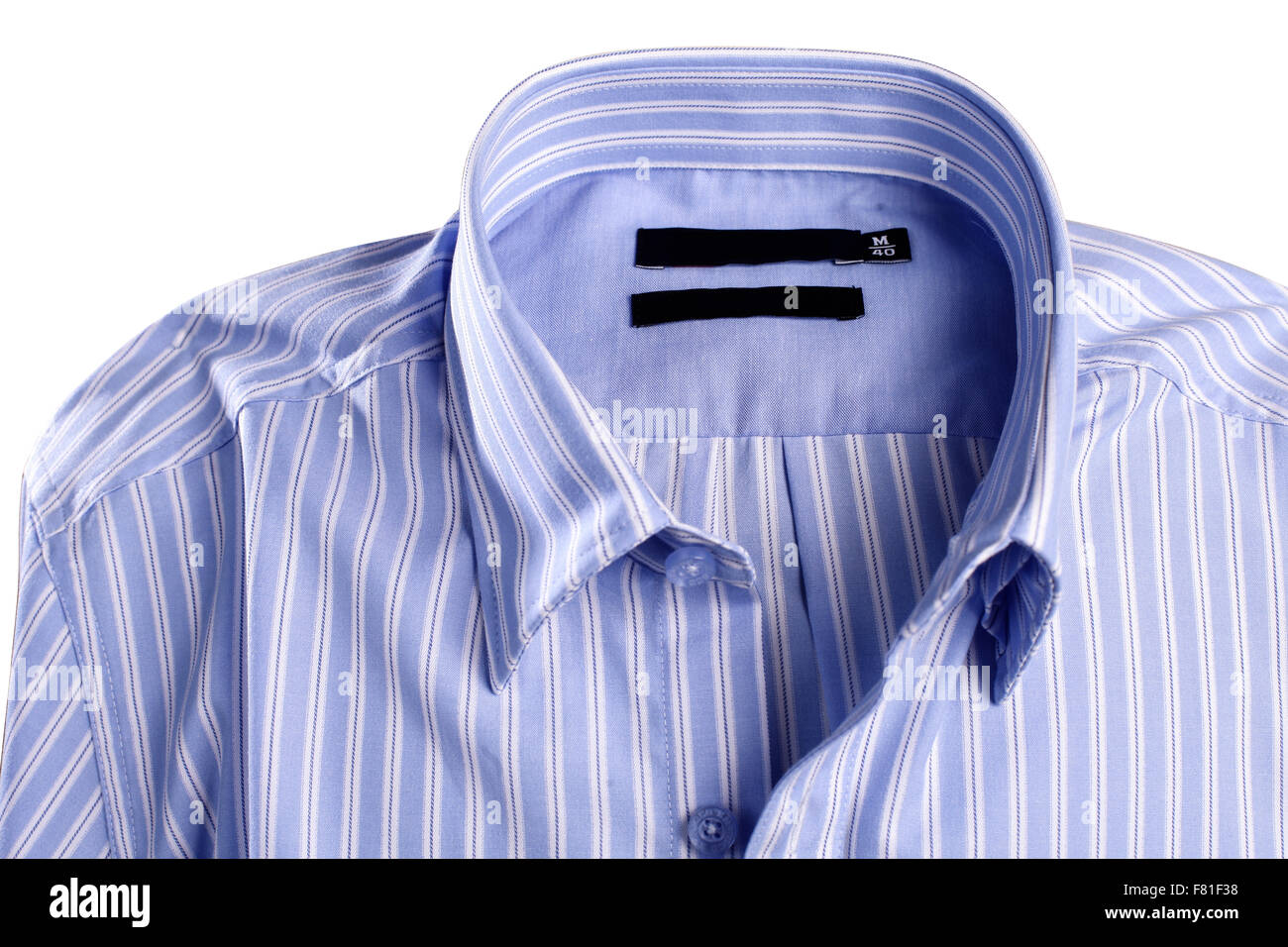 Nuovo uomo vestito blu Shirt dettaglio chiudere fino Foto Stock