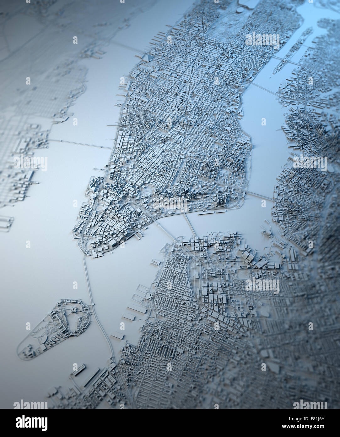 New York 3d sulla mappa di sfondo, Manhattan Foto Stock