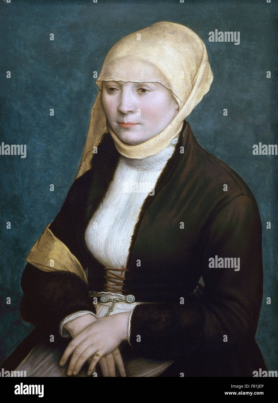 Hans Holbein il Giovane - Ritratto di una donna dalla Germania meridionale Foto Stock