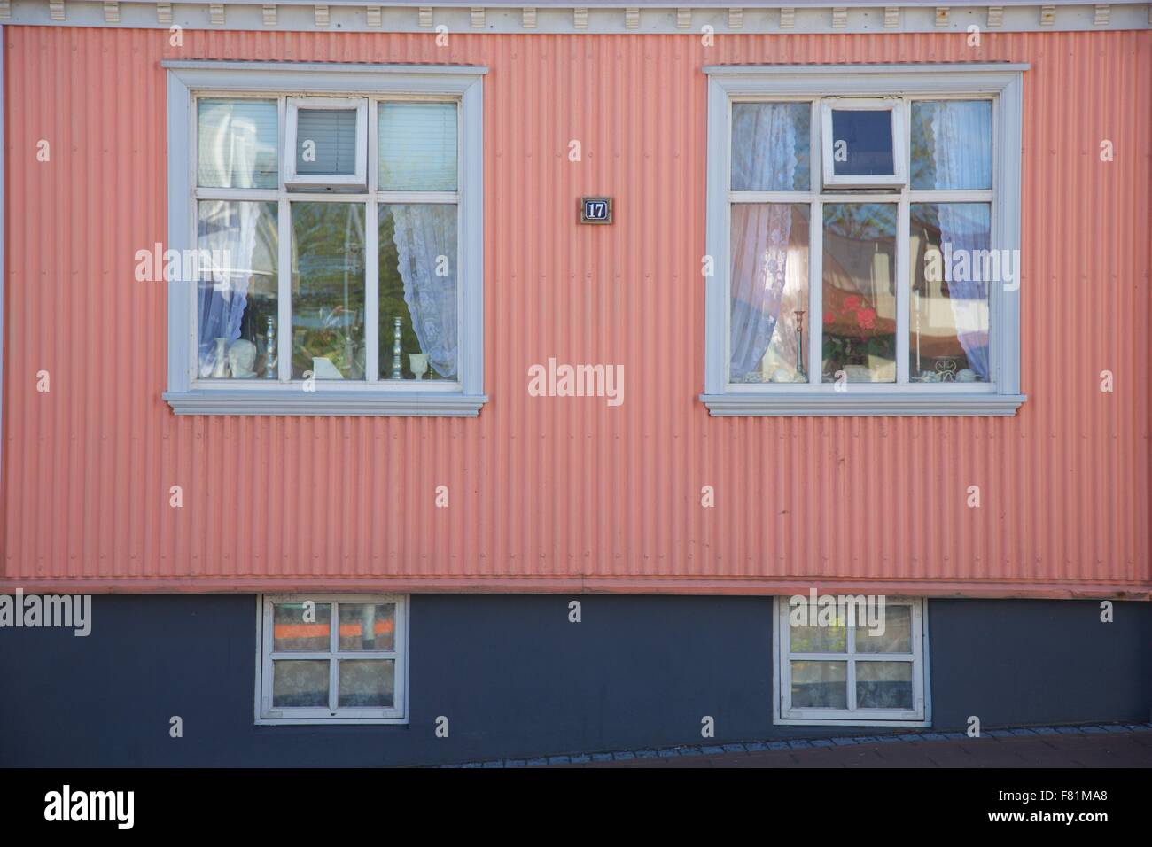 Colorata architettura a Reykjavik, Islanda. Foto Stock
