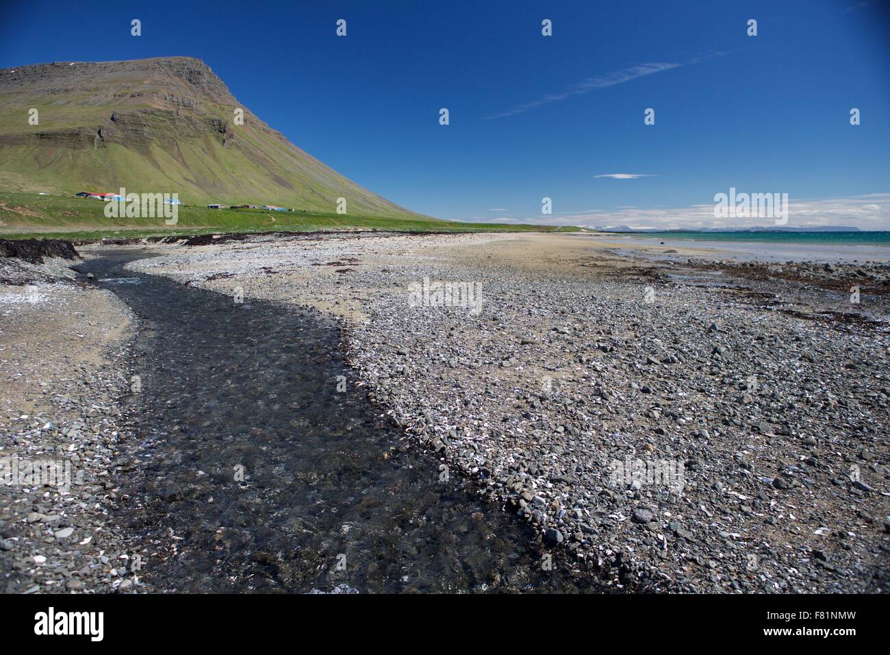 Scenario in Occidente i fiordi di Islanda. Foto Stock