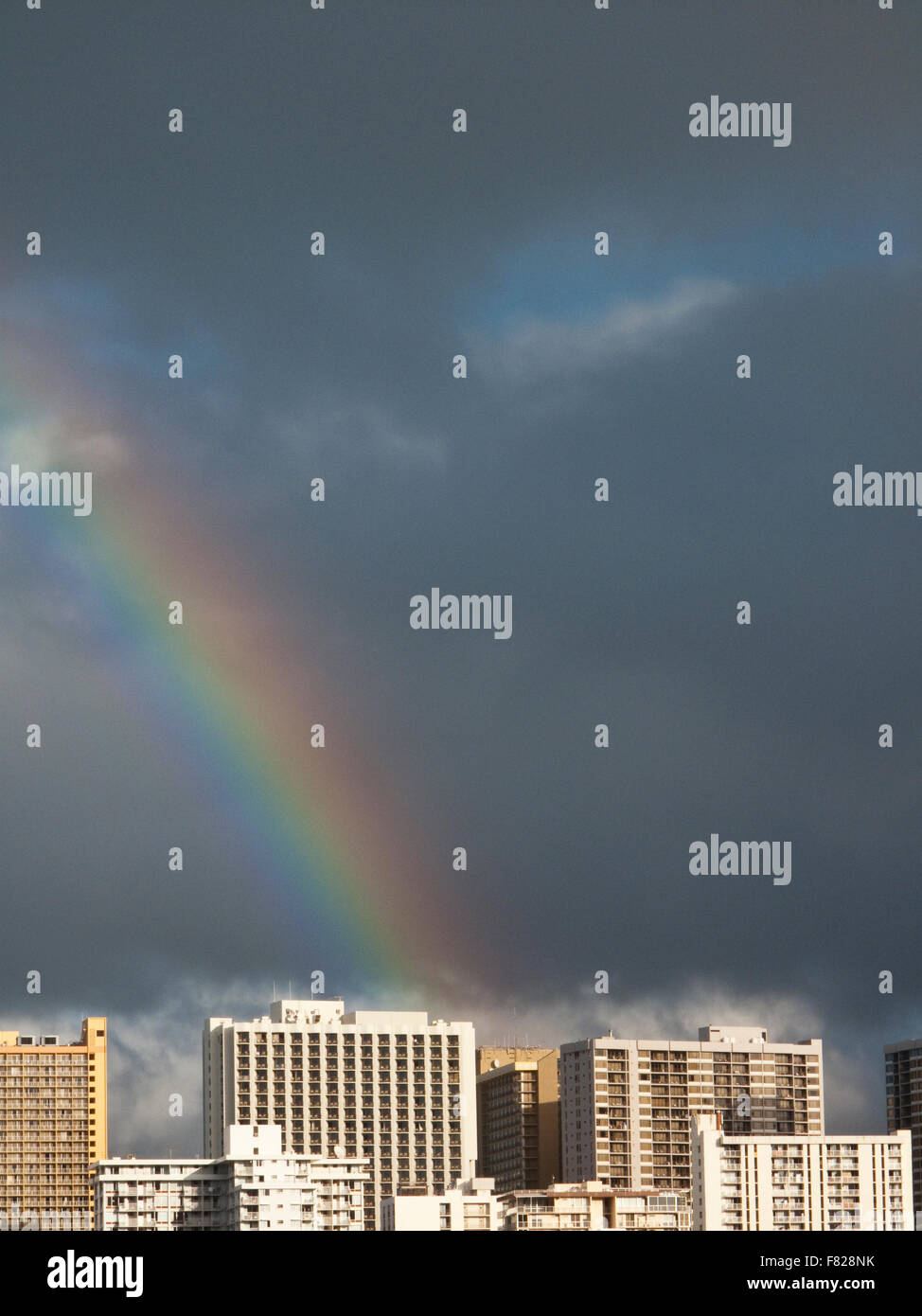 Rainbow, Oahu, Hawaii Foto Stock