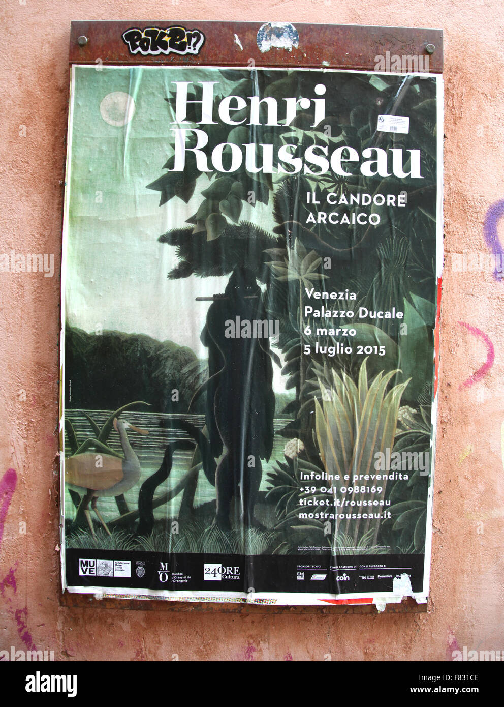 Pubblicità per Henri Rousseau mostra Foto Stock