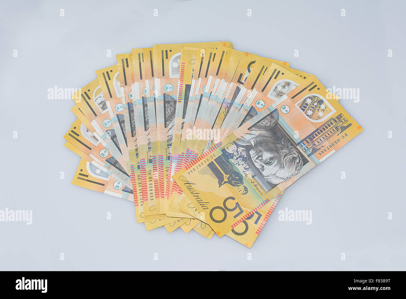 Cinquanta Dollar Australian Banconote Foto Stock