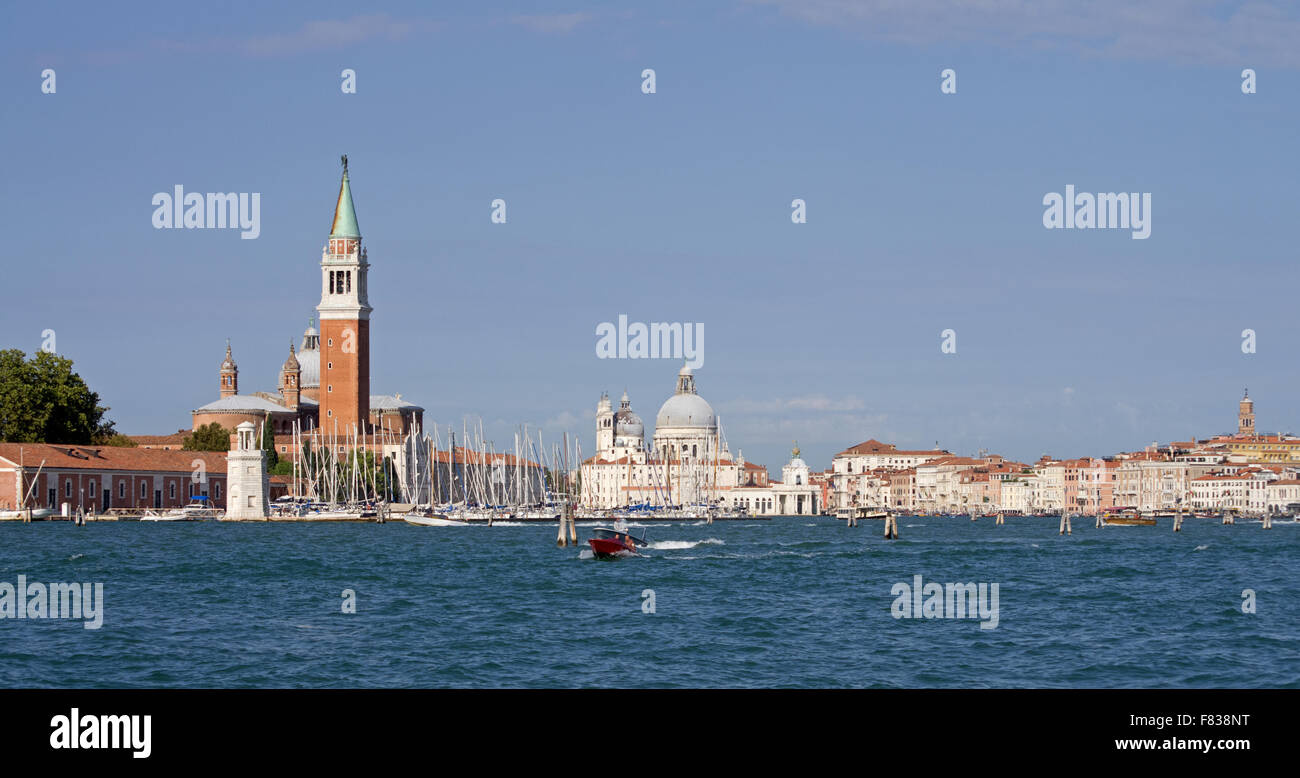 Venezia San Giorgio Maggiore e Santa Maria della Salute Foto Stock