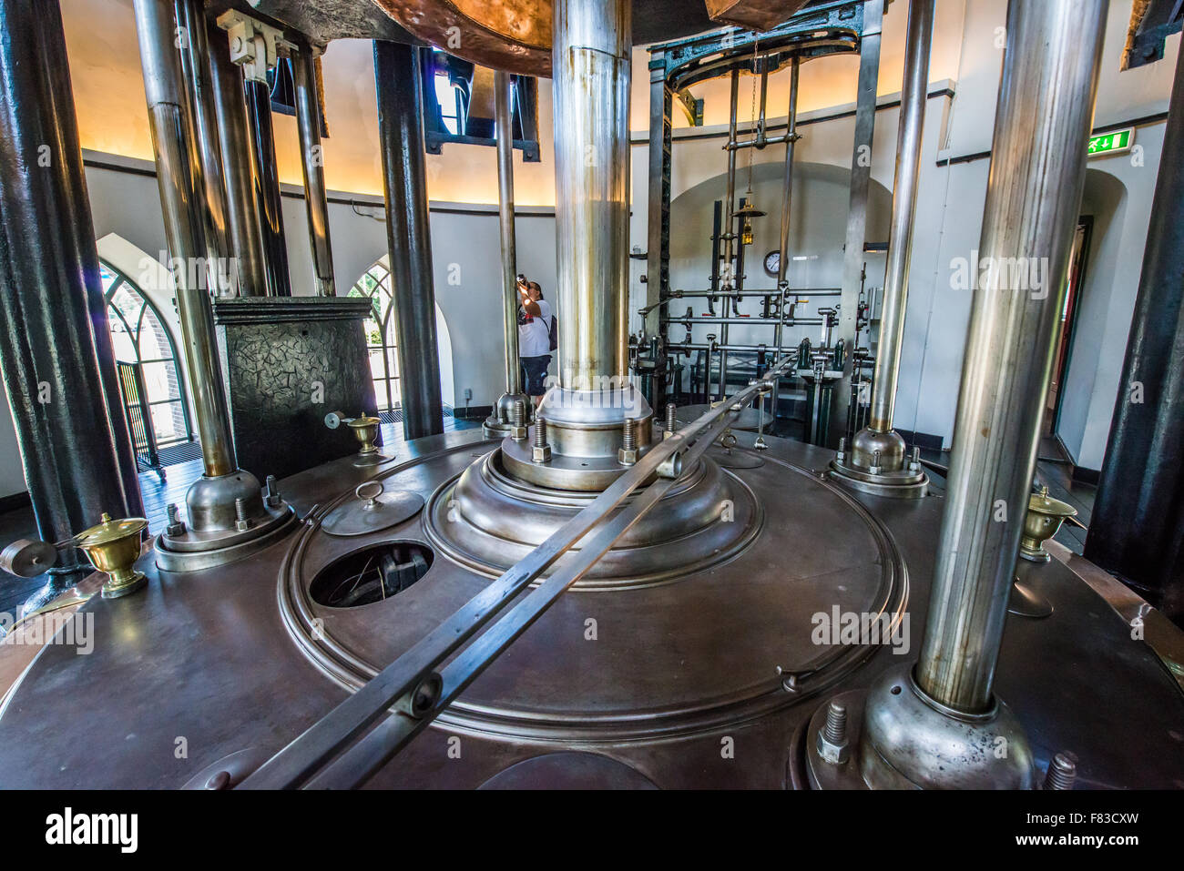 Il Cruquius stazione di pompaggio con la sua enorme pompa a vapore un bellissimo esempio di ingegneria meccanica nel XIX secolo Foto Stock