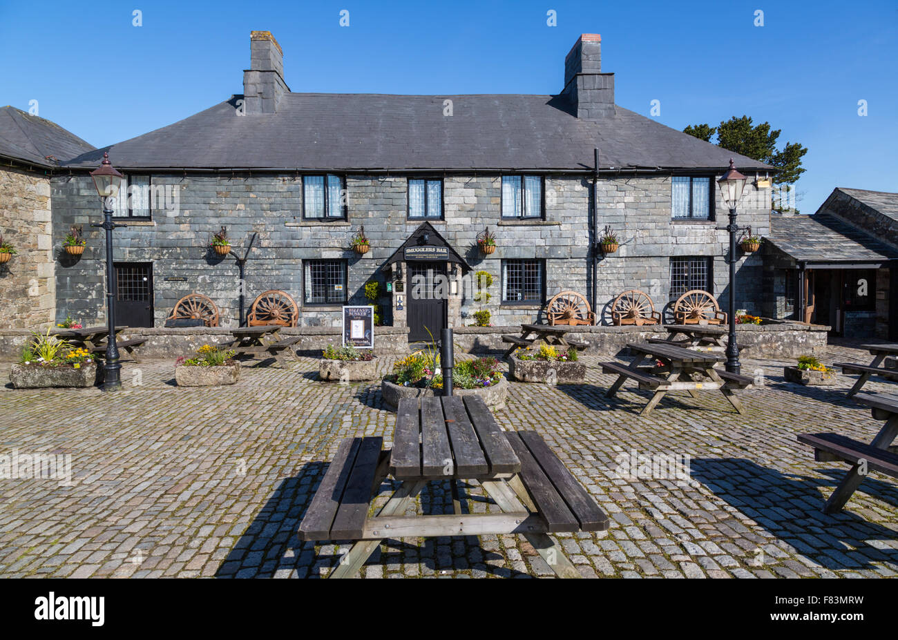 Il famoso contrabbandieri pub Jamaica Inn alta sul Bodmin Moor Foto Stock