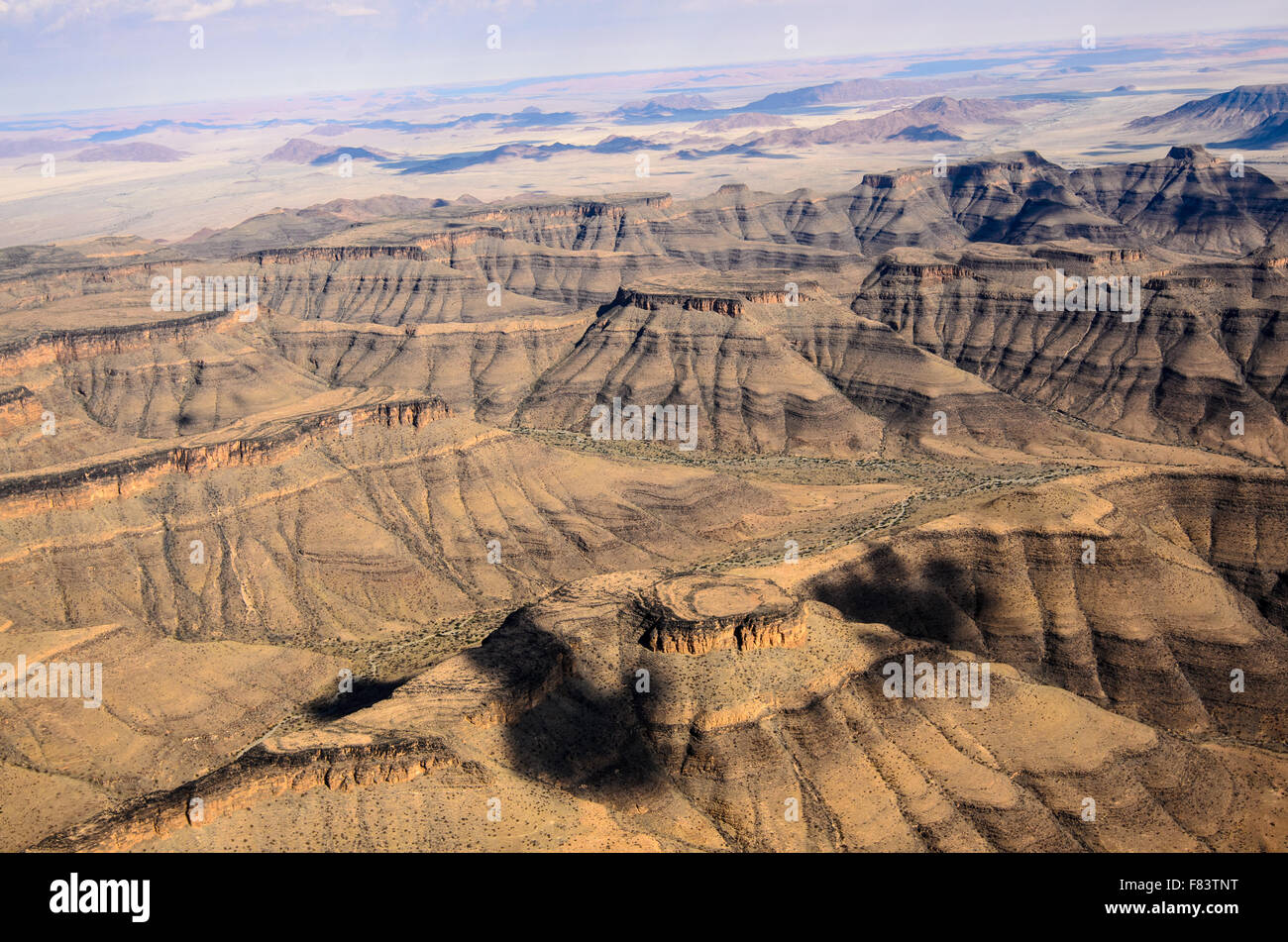 Una veduta aerea del Naukluft montagne di Namibia Foto Stock