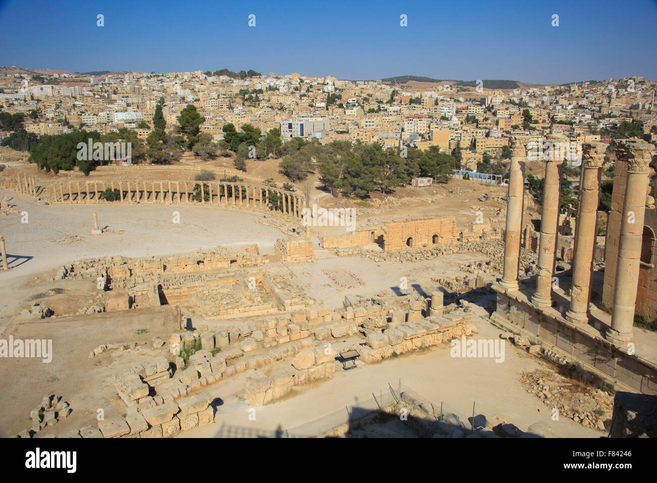 Le antiche rovine romane di Jerash, Giordania Foto Stock