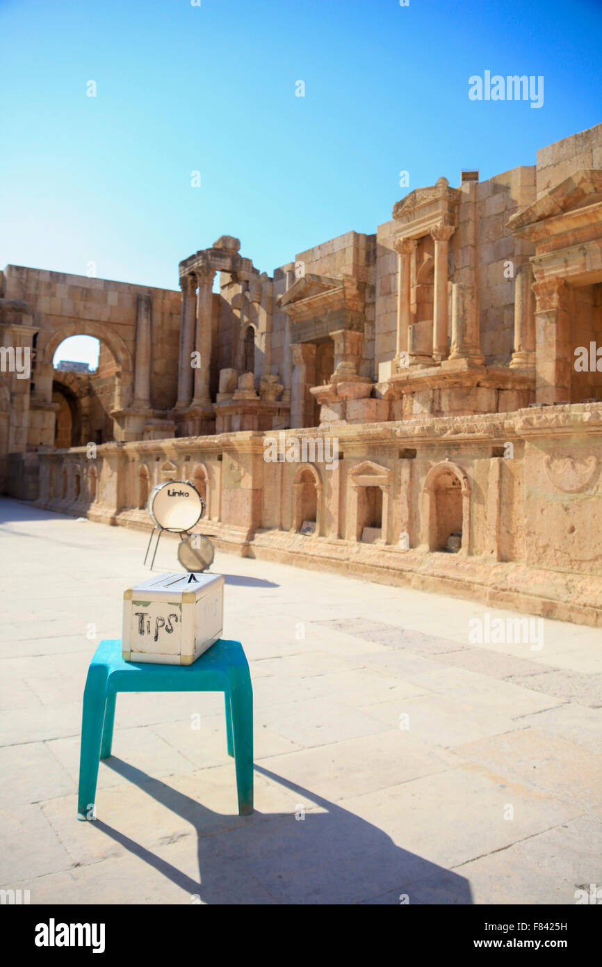 Anfiteatro romano di Jarash Giordania Foto Stock