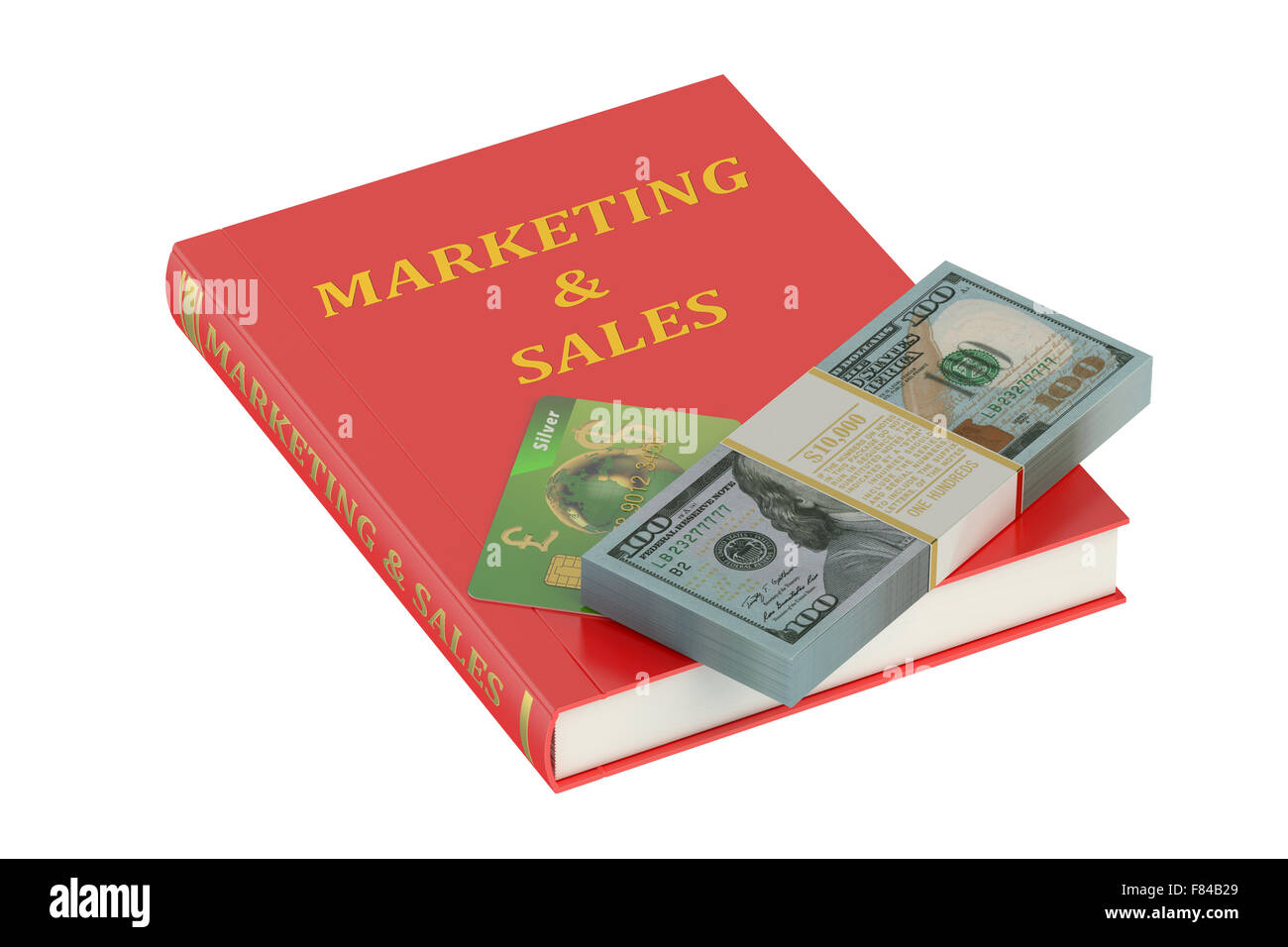 Marketing e vendita concetto sul libro Foto Stock