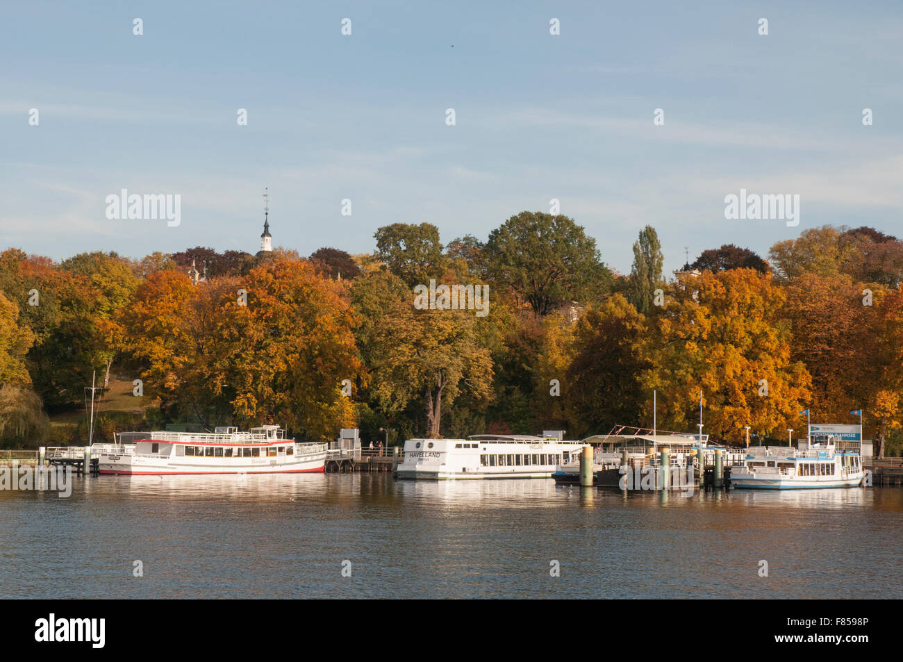 Gite in barca sul lago Wannsee idrovie, Berlino Foto Stock
