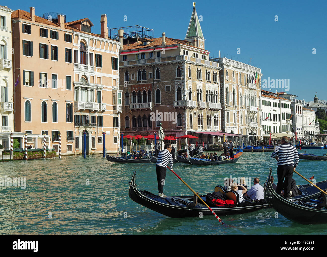 Venezia, Italia, Alberghi in San Marco a waterfront Foto Stock